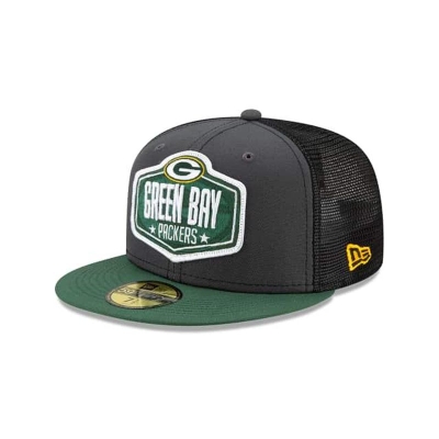 Grey Green Bay Packers Hat - New Era NFL NFL Draft 59FIFTY Fitted Caps USA4905182